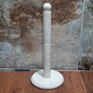White Marble Stone Paper Towel Holder
